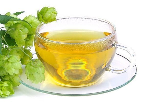 Décoction de houblon pour la relaxation après des exercices d'agrandissement du pénis